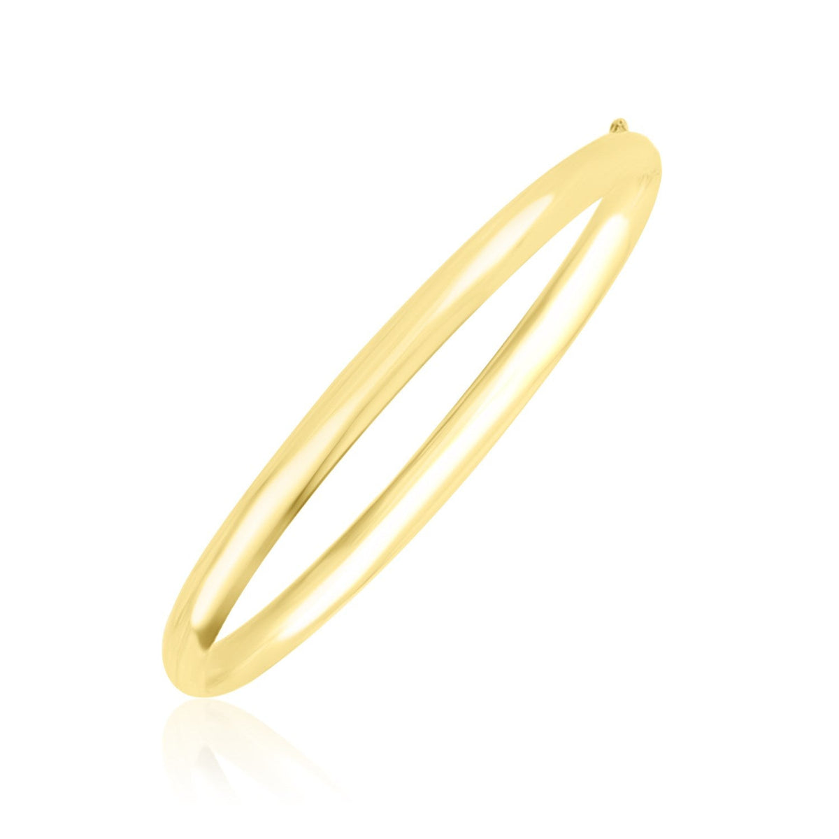 10k Yellow Gold Dome Style Shiny Bangle, Avera Group