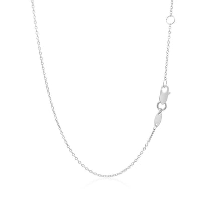 14k white gold flat horizontal bar necklace on an 18 inch chain by Avera Group, view 3
