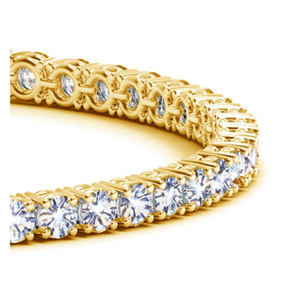 Lab Grown Round Diamond Tennis Bracelet in 14k Yellow Gold (8 cctw F/G VS2/SI1) by Avera Group