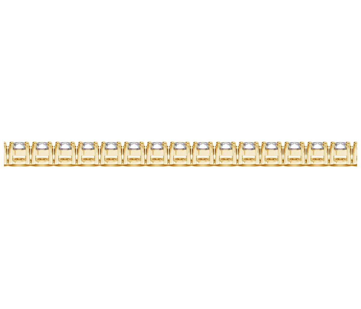 Lab Grown Round Diamond Tennis Bracelet in 14k Yellow Gold (8 cctw F/G VS2/SI1) by Avera Group