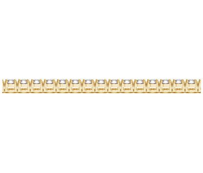 Lab Grown Round Diamond Tennis Bracelet in 14k Yellow Gold (8 cctw F/G VS2/SI1) by Avera Group