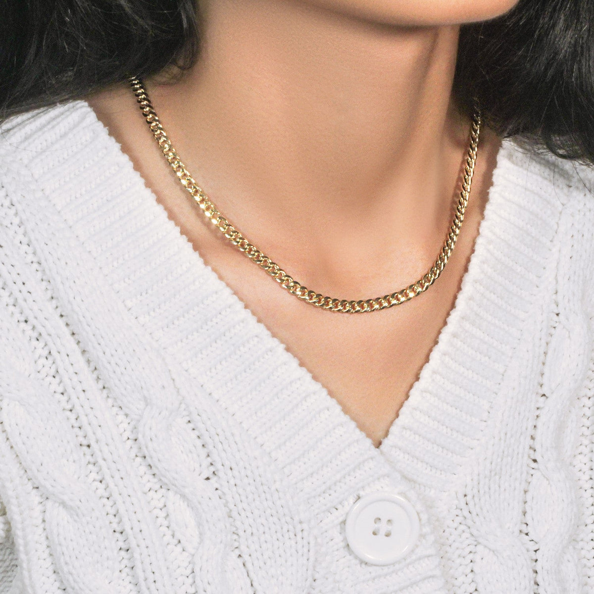 10k Yellow Gold Miami Cuban Semi Solid Chain (4.50 mm), Avera Group, view 2