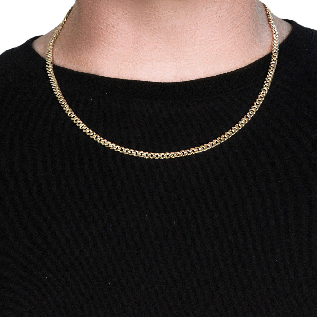 10k Yellow Gold Miami Cuban Semi Solid Chain (4.50 mm), Avera Group, view 3