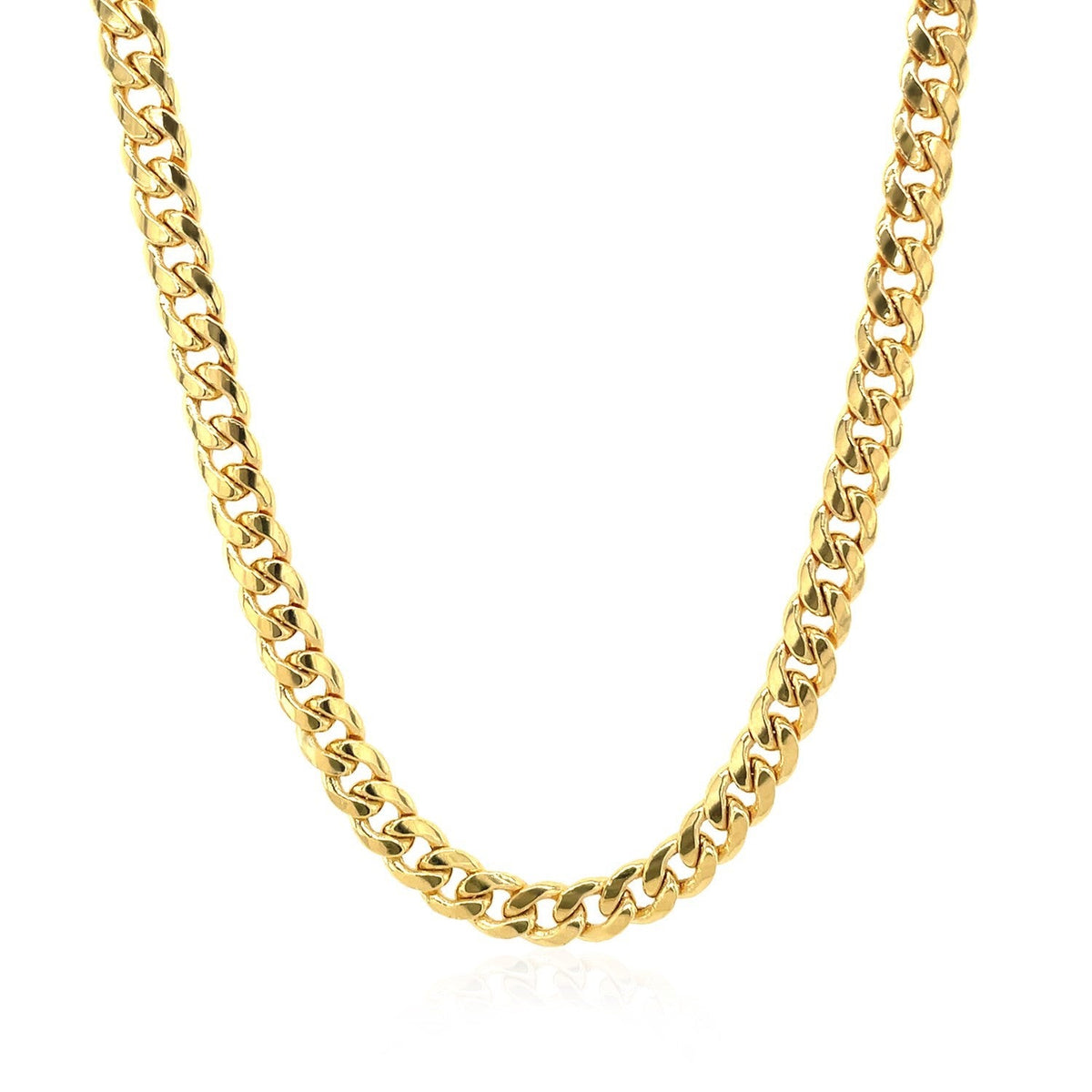 10k Yellow Gold Miami Cuban Semi Solid Chain (4.50 mm), Avera Group, view 5