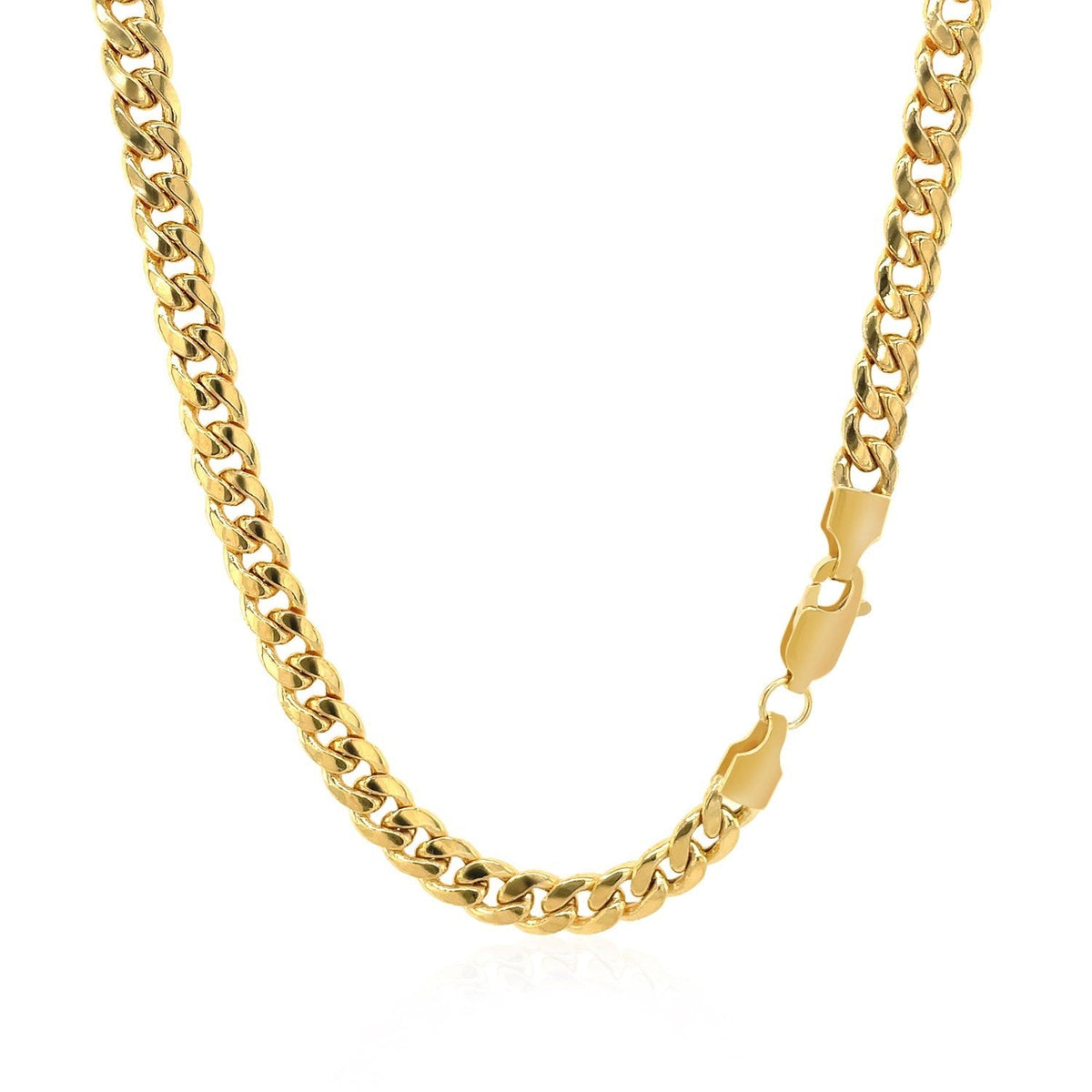 10k Yellow Gold Miami Cuban Semi Solid Chain (4.50 mm), Avera Group, view 6