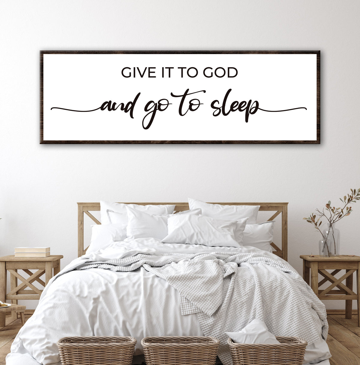 Give It To God And Go To Sleep Sign II by Tailored Canvases