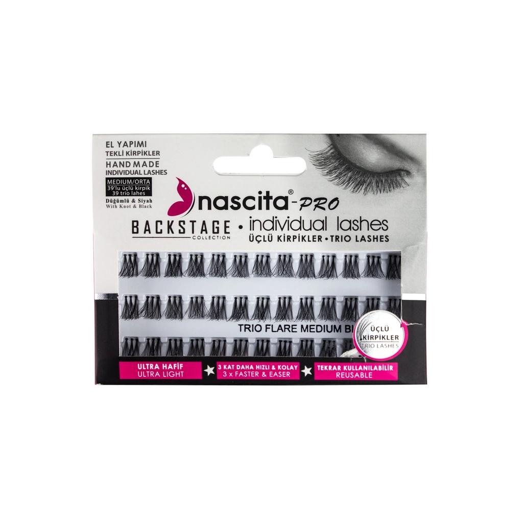 Nascita Trio False Eyelashes for Customizable Volume 39-Count by Beauty Care Bag