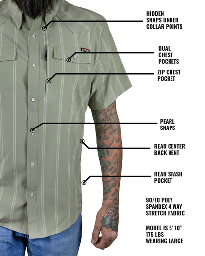 Daryll SS Shirt - Sage Green by Off The Grid Surplus