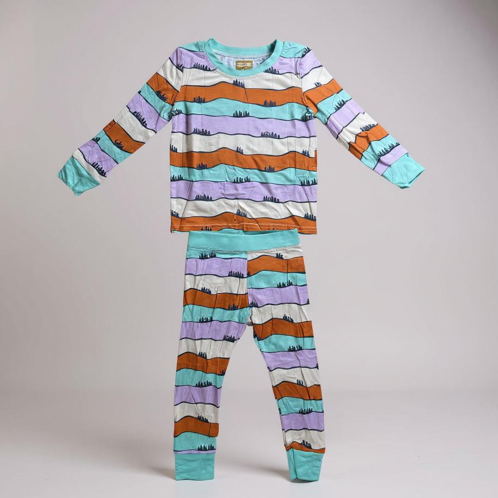 Hills Bamboo PJ Set - Premium Kids Pajamas | Eco-Friendly Sleepwear by Keep the Littles Wild