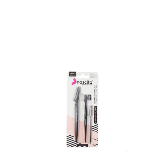 Nascita Eyebrow Shaping Set 3-Piece - Precision Grooming for Perfect Brows, NASFACESET02 by Beauty Care Bag