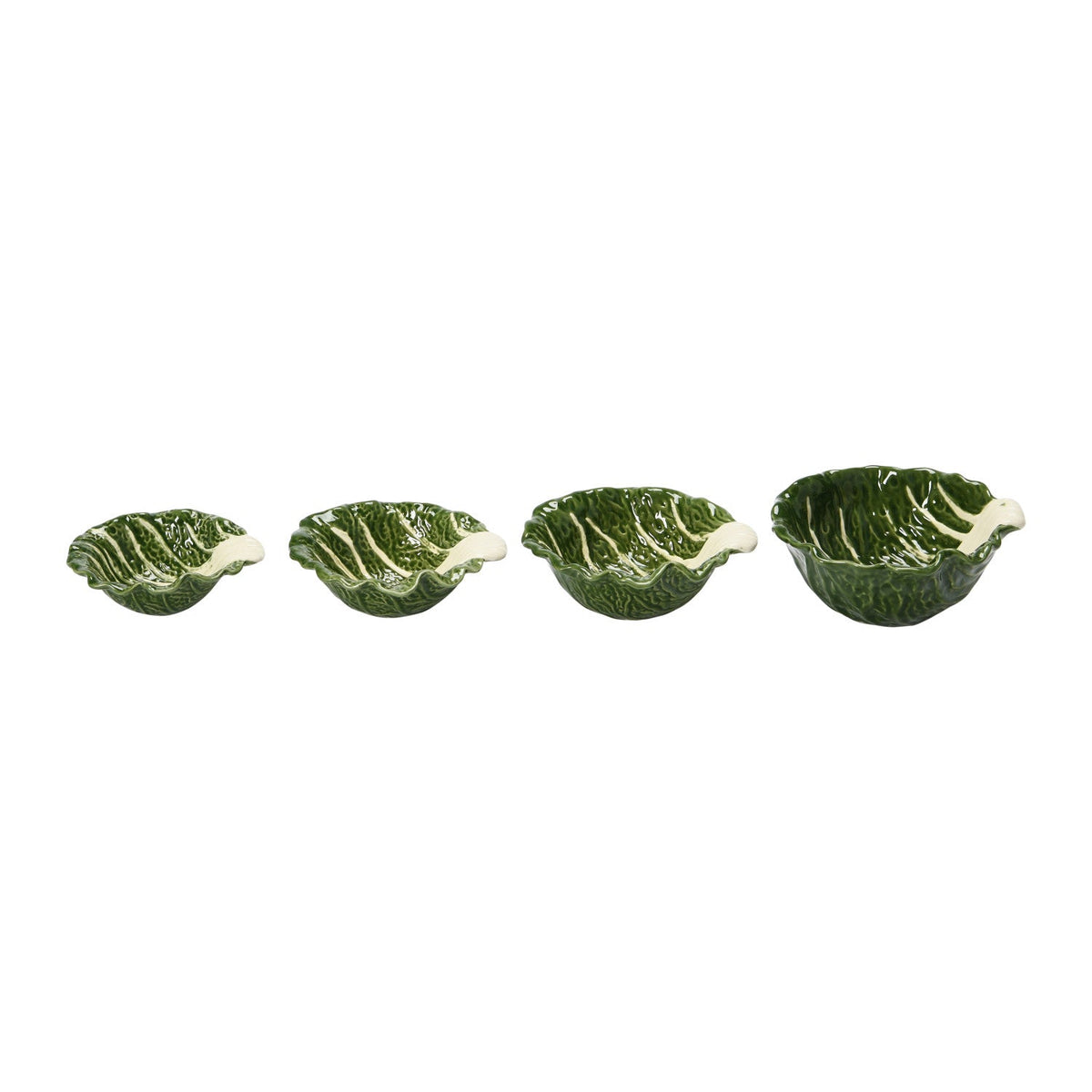 Green Cabbage Nesting Bowls | Set of 4 by Rust & Cinder