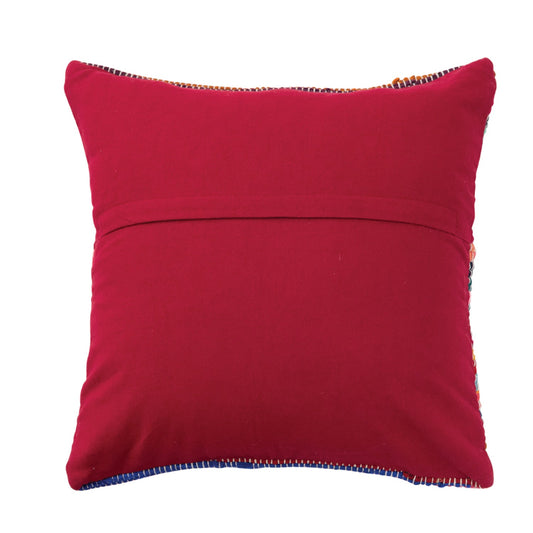 Woven Recycled Cotton Chindi Pillow by Rust & Cinder