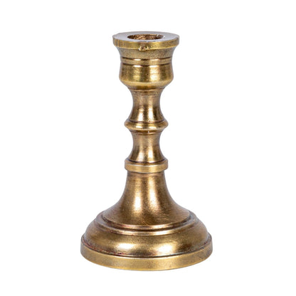Antique Brass Mini Taper Candle Holder by Rust & Cinder