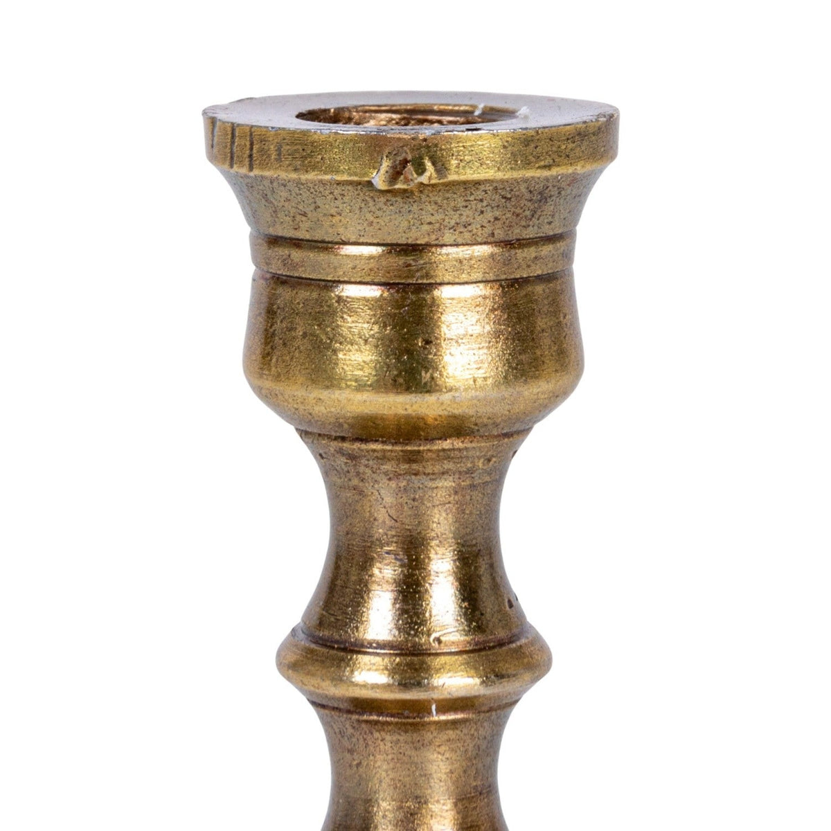 Antique Brass Mini Taper Candle Holder by Rust & Cinder