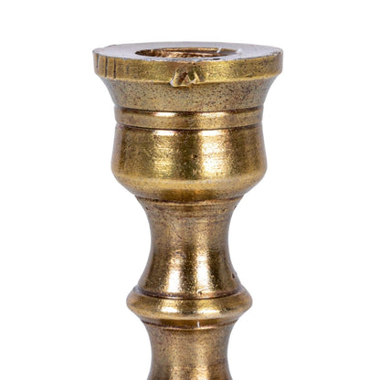 Antique Brass Mini Taper Candle Holder by Rust & Cinder