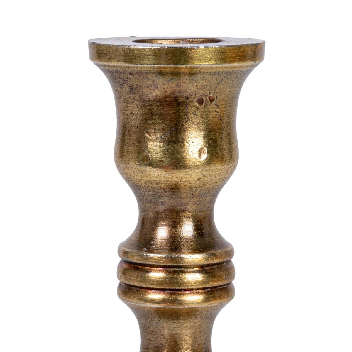 Antique Brass Mini Taper Candle Holder by Rust & Cinder