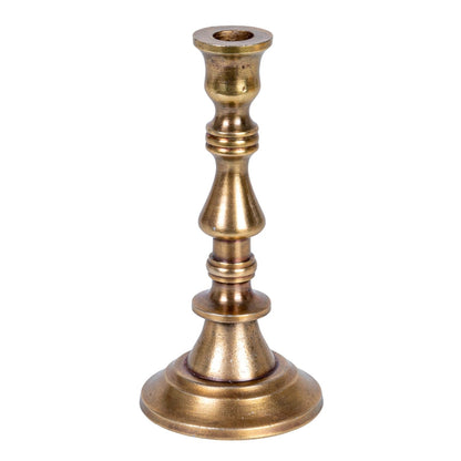 Antique Brass Mini Taper Candle Holder by Rust & Cinder