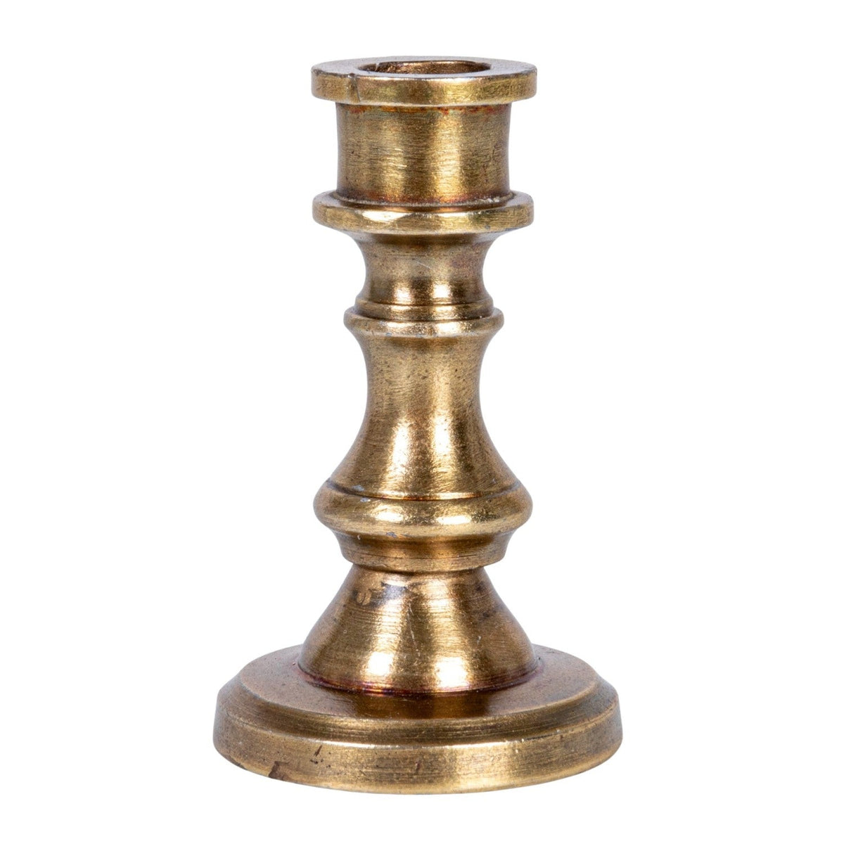 Antique Brass Mini Taper Candle Holder by Rust & Cinder