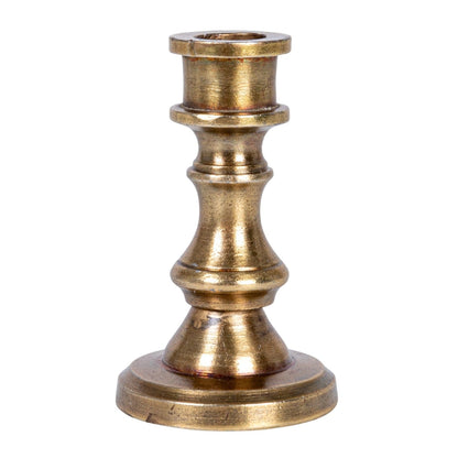 Antique Brass Mini Taper Candle Holder by Rust & Cinder