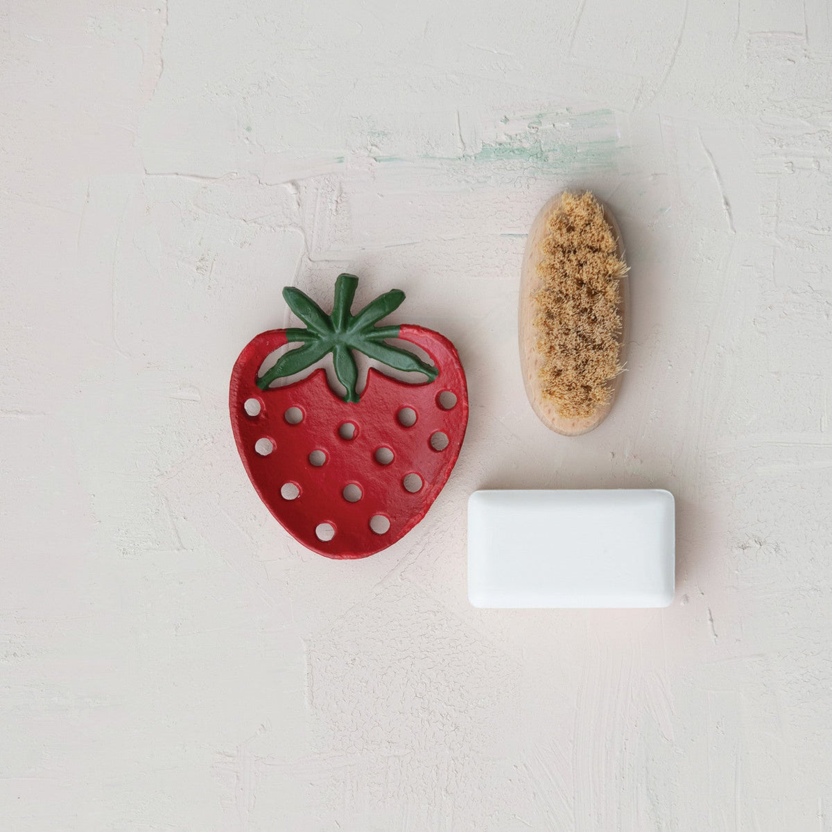 Strawberry Shaped Cast Iron Soap Dish by Rust & Cinder