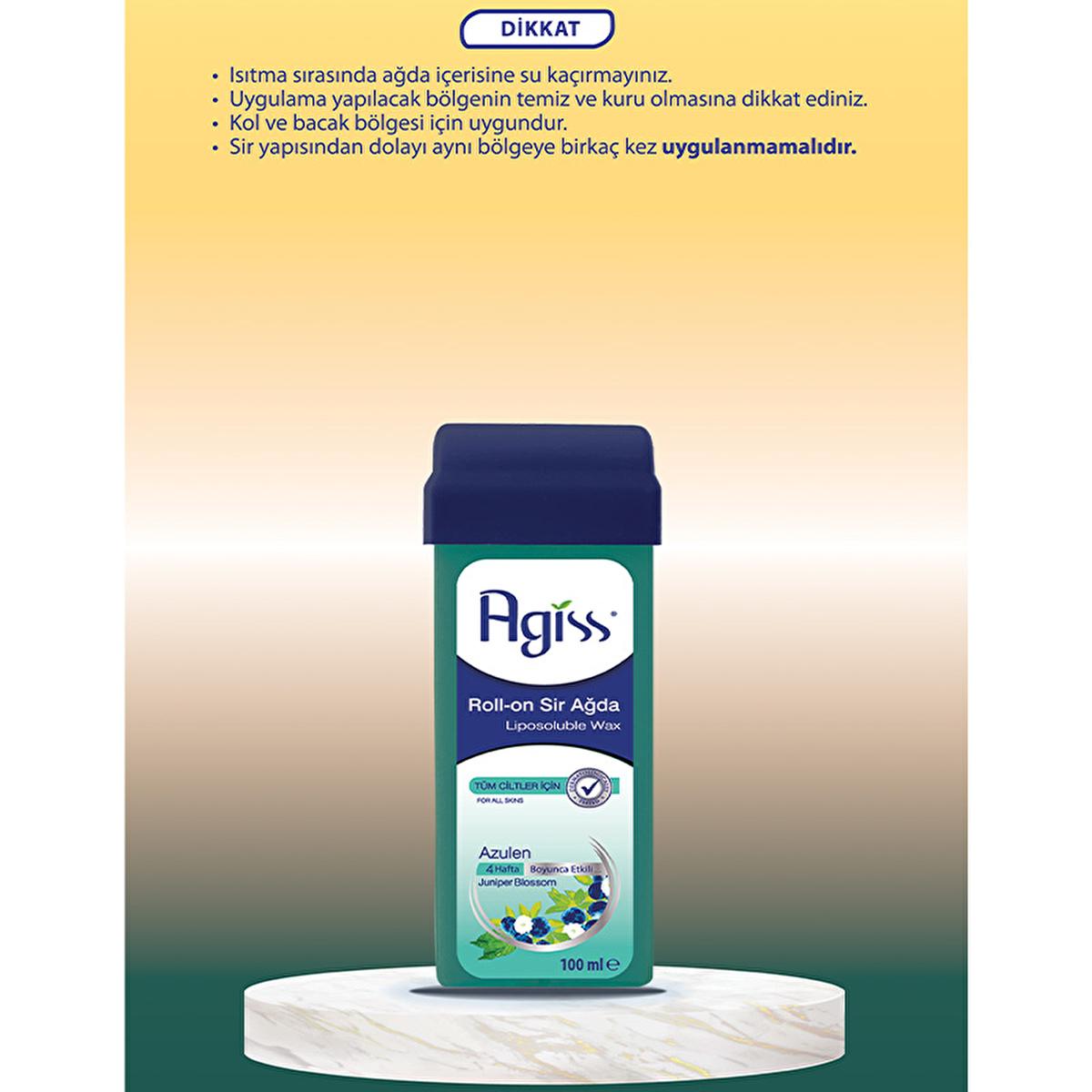 Agiss Azulen Roll-On Wax Hair Removal: 100% Natural Resin, Sugar-Free, Easy Application for All Skin Types by Beauty Care Bag