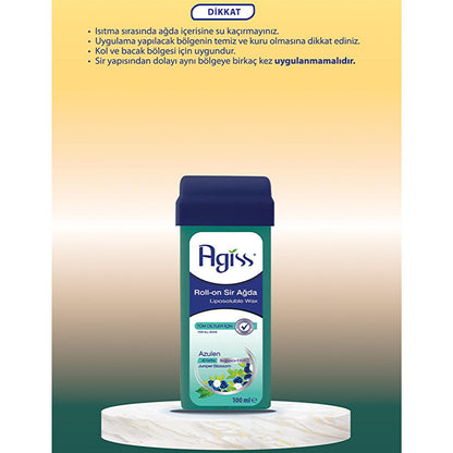 Agiss Azulen Roll-On Wax Hair Removal: 100% Natural Resin, Sugar-Free, Easy Application for All Skin Types by Beauty Care Bag