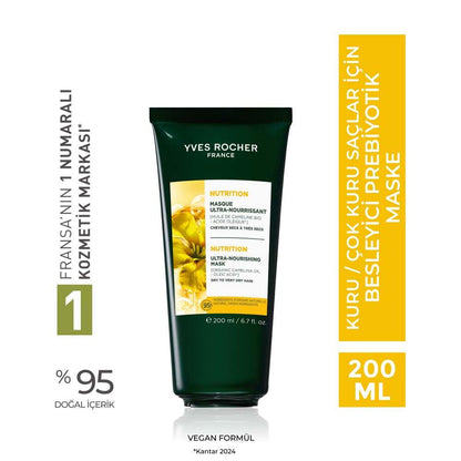 Nutrition Prebiotic Nourishing Hair Mask for Dry Hair 200ml by Beauty Care Bag