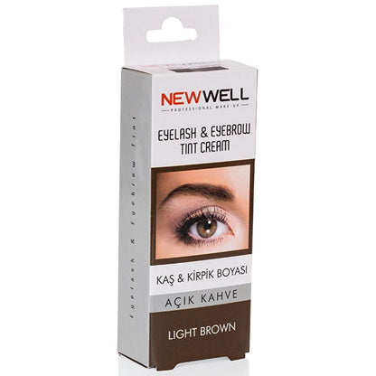 New Well Eyebrow & Eyelash Dye for Natural Definition Light Brown by Beauty Care Bag