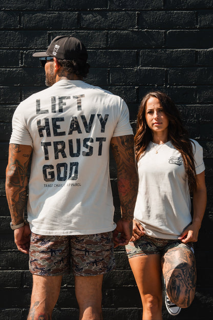 Lift Heavy. Trust God. - Tee by Tango Charlie Apparel