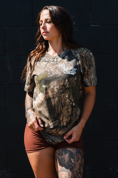 Lift Heavy. Trust God. - Realtree Premium Camo Tee by Tango Charlie Apparel