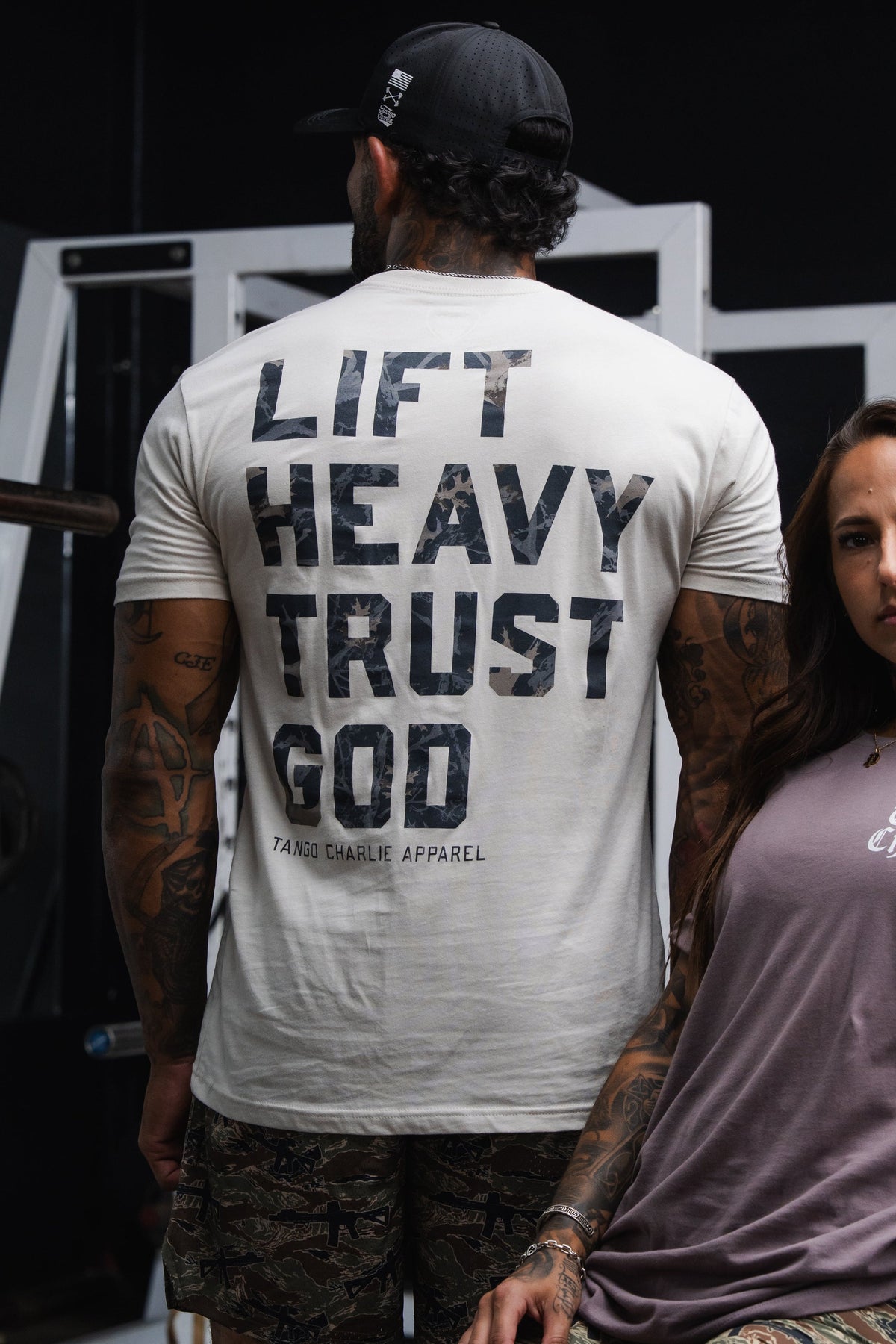 Lift Heavy. Trust God. - Tee by Tango Charlie Apparel