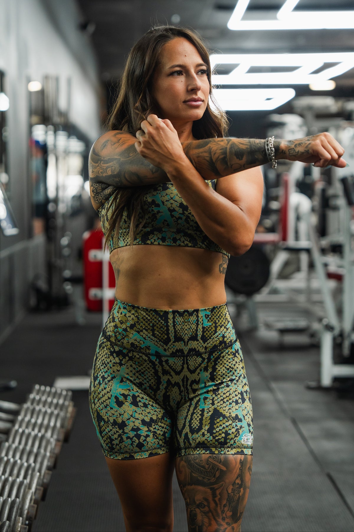 Women's High-Waisted Seamless Front Compression Training Shorts | Lethal Venom by Tango Charlie Apparel
