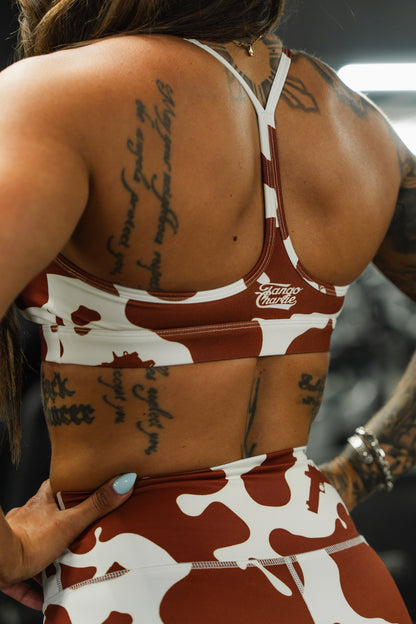 Y-Back Sports Bra | Moo Moo Pew by Tango Charlie Apparel