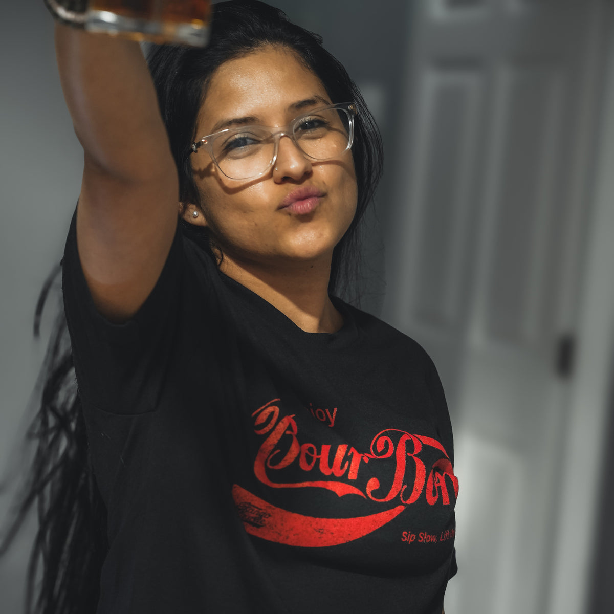 Bourbon "Sip Slow, Lift Heavy" Black - Tee by Tango Charlie Apparel