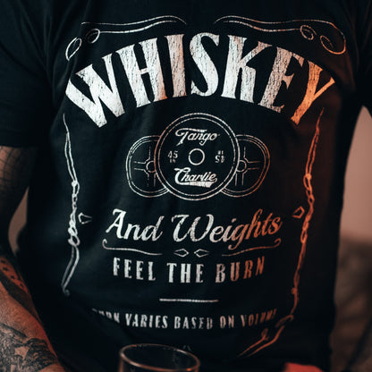 Whiskey "Feel the Burn" - tee by Tango Charlie Apparel