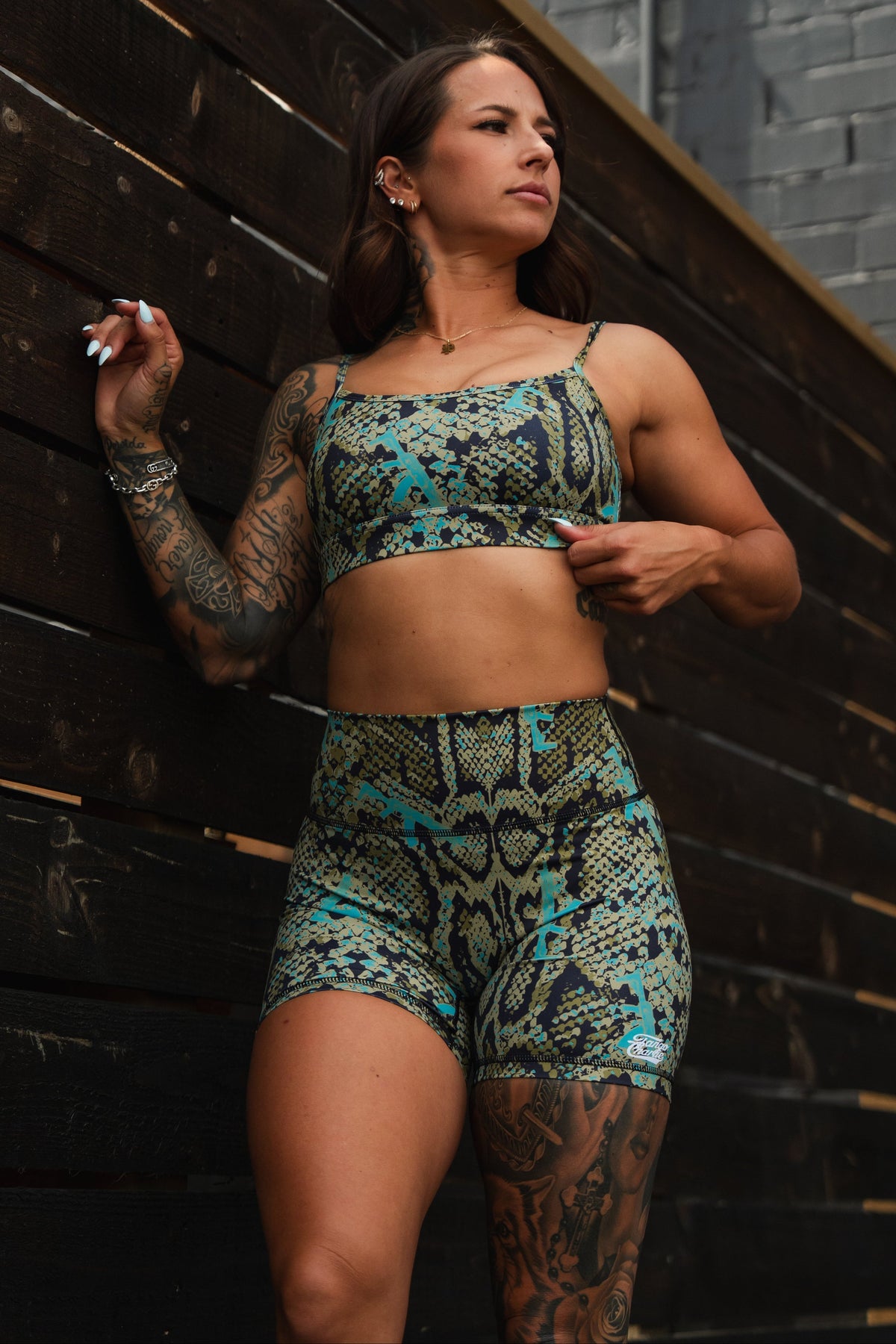 Women's High-Waisted Seamless Front Compression Training Shorts | Lethal Venom by Tango Charlie Apparel
