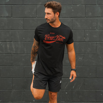 Bourbon "Sip Slow, Lift Heavy" Black - Tee by Tango Charlie Apparel