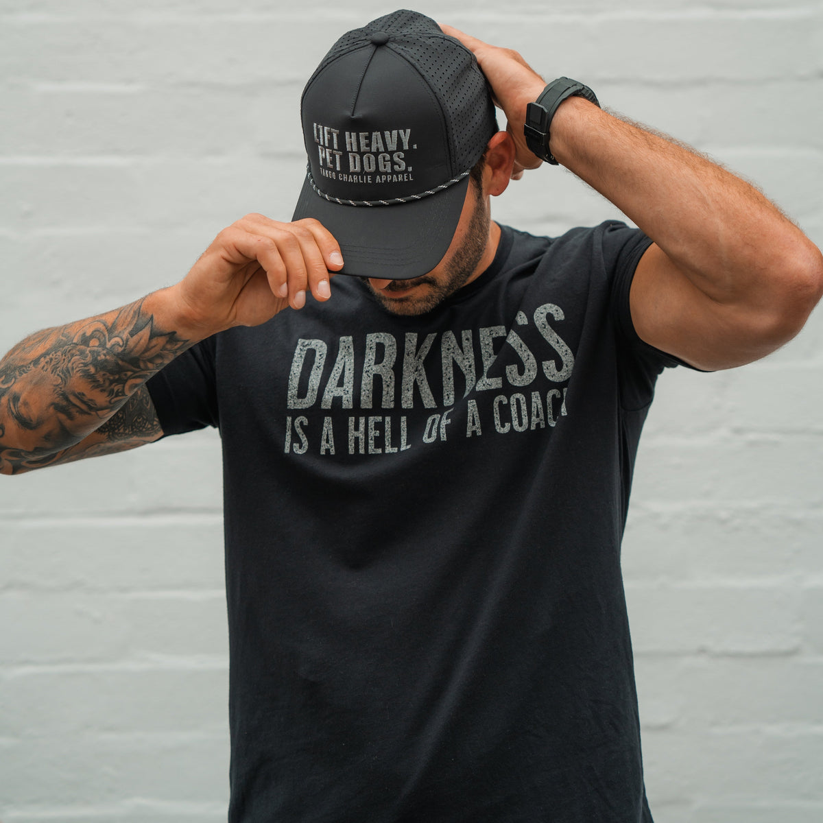 Darkness is a HELL of a Coach - Tee by Tango Charlie Apparel