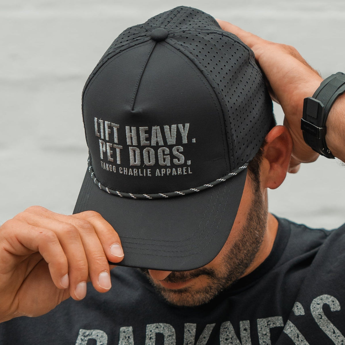 Lift Heavy. Pet Dogs. - Snapback Hat by Tango Charlie Apparel