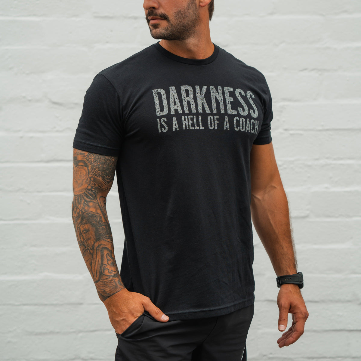 Darkness is a HELL of a Coach - Tee by Tango Charlie Apparel