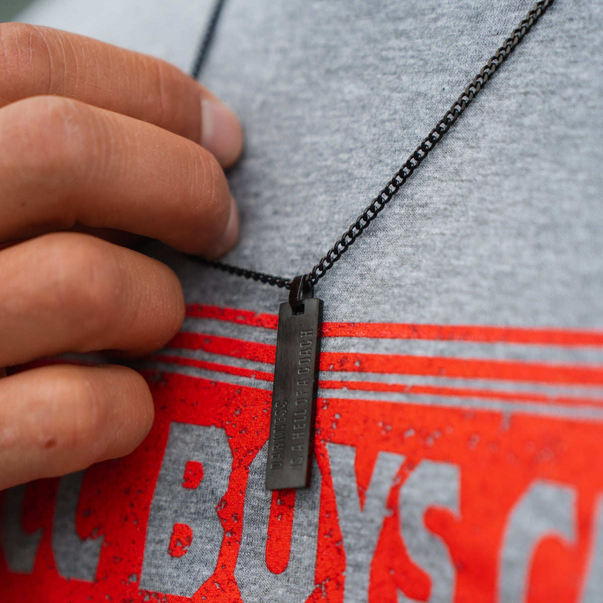 Darkness is a Hell of a Coach - Tag Necklace by Tango Charlie Apparel