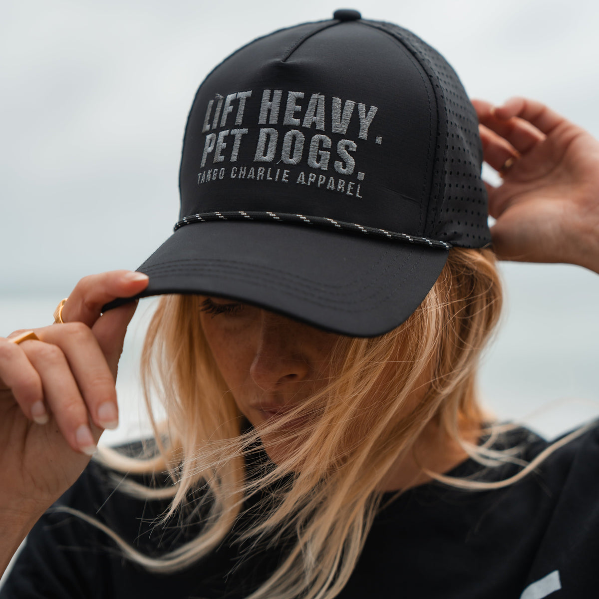 Lift Heavy. Pet Dogs. - Snapback Hat by Tango Charlie Apparel