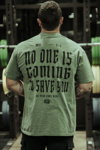 No One Is Coming To Save You Hemp - Premium Tee by Tango Charlie Apparel