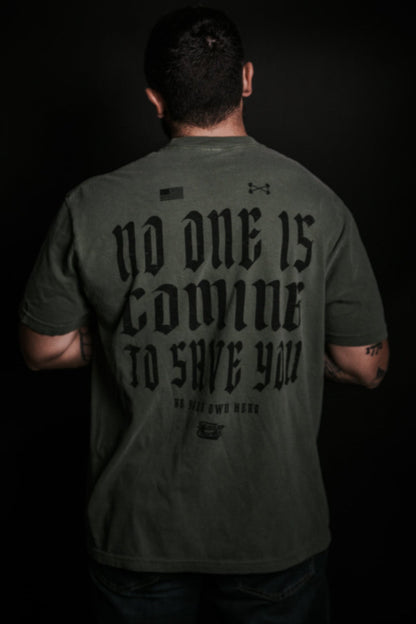 No One Is Coming To Save You Hemp - Premium Tee by Tango Charlie Apparel