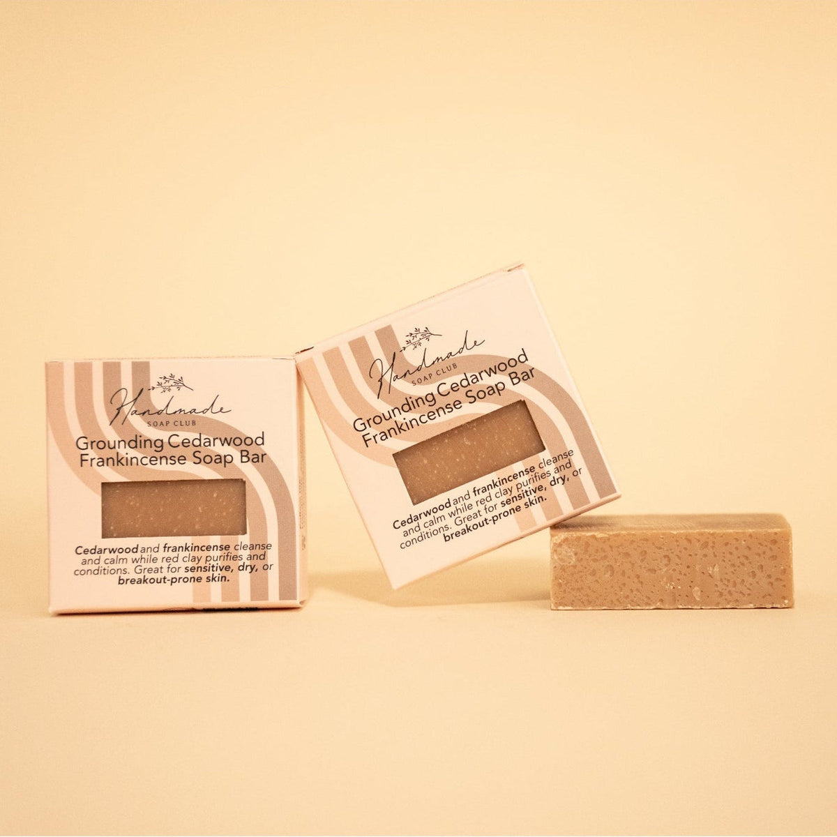 Grounding Cedarwood Frankincense Soap Bar by Handmade Soap Club