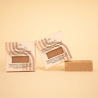 Grounding Cedarwood Frankincense Soap Bar by Handmade Soap Club