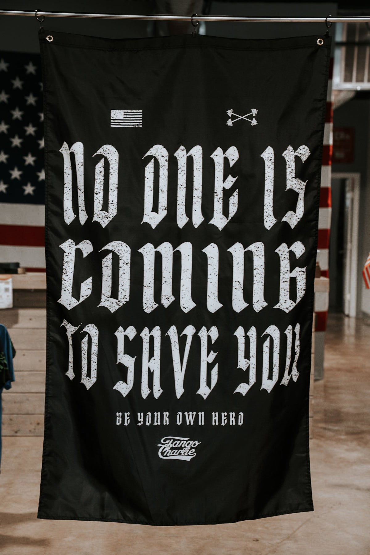 No One Is Coming To Save You - Flag by Tango Charlie Apparel
