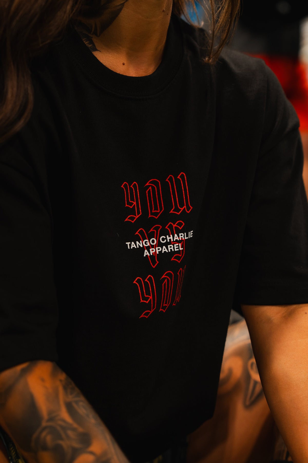You vs You - Premium Oversized Tee by Tango Charlie Apparel
