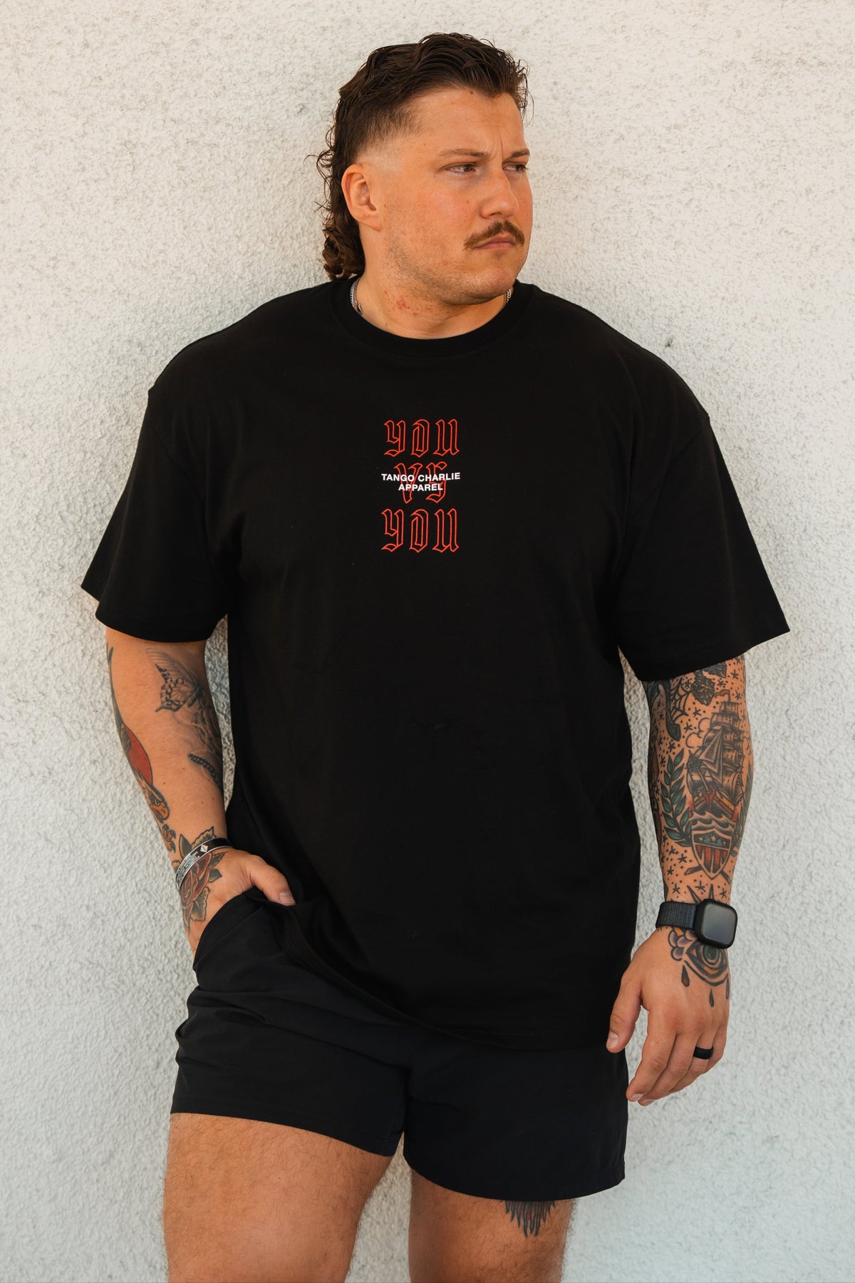 You vs You - Premium Oversized Tee by Tango Charlie Apparel