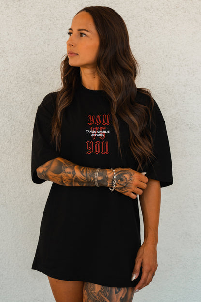 You vs You - Premium Oversized Tee by Tango Charlie Apparel